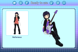 draw your avatar in an anime drawing style