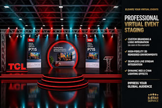 design 3d stage or virtual stage for event planning