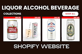 design alcohol website beverages shopify store liquor dropshipping store
