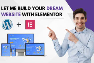 design responsive wordpress website design or elementor landing page