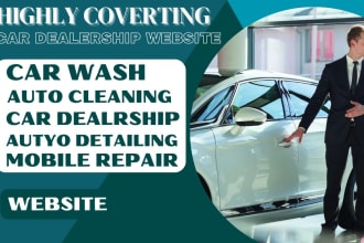 design car wash auto detailing cleaning car dealership mobile repair website