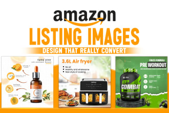 design amazon listing pictures, product listing images or infographic