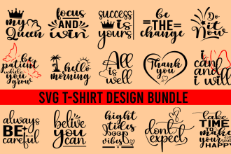 do handwritten svg and typography tshirt design