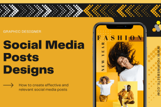 design professional instagram and facebook posts, banners, flyers