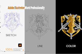 create custom vector line art illustration from image