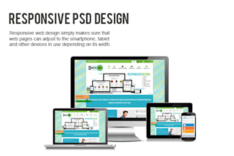 design 3 screen psd for each webpage