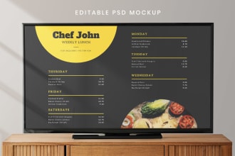 design digital menu board, digital menu design for you