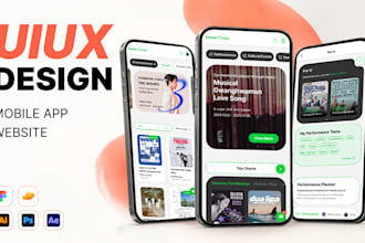 design modern mobile app UI UX in figma