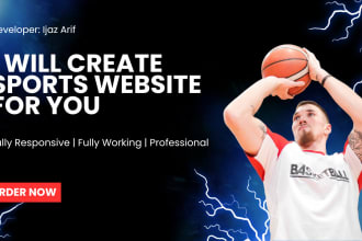 build ai website, create high graphic sports website