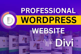 build divi wordpress website, ecommerce website with divi theme