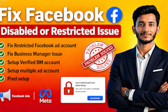 fix disable or restriction facebook ad account or bm issue