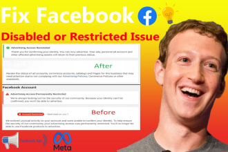 fix disable or restriction facebook ad account or bm issue