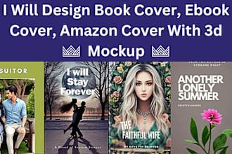 design book cover, ebook cover, amazon cover with 3d mockup