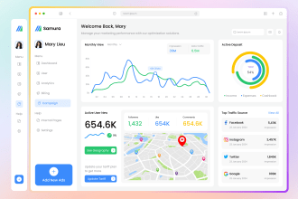 design web app, saas, dashboard, admin panel UI UX in figma