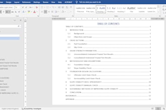write a technical report on geotechnical engineering