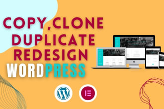 design copy clone website or duplicate website in wordpress