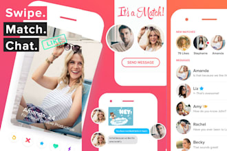 develop dating app, chating app, friendship app, like tinder