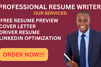 write you truck driver resume, cover letter, linkedin, CV