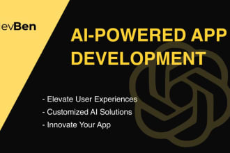 develop openai, gpt3, chatgpt or machine learning apps for you