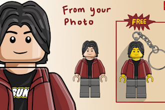 draw you in minifigure lego style
