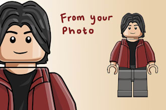 draw you in a custom minifigure style