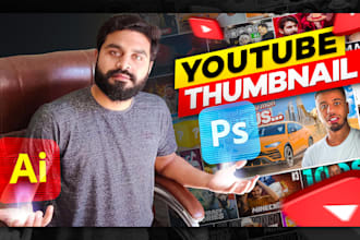 design modern and catchy youtube thumbnail
