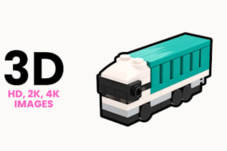 render high quality 3d images of your lego model