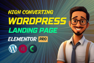 create stunning wordpress landing page or sales funnel or squeeze page