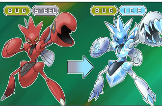 create or redraw a custom pokemon