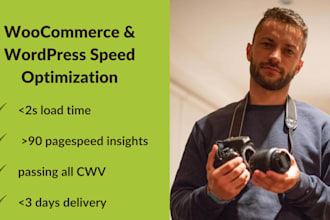 do premium woocommerce, wordpress optimization 2s loading, 90 pagespeed, cwv