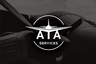 design professional airplane, aerospace, aviation logo