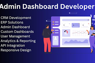 be your CRM erp admin dashboard developer expert in admin panel development