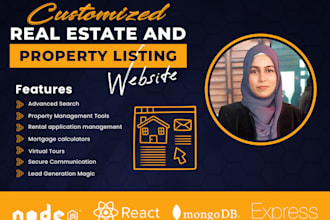 make real estate, property listing, rental booking web app