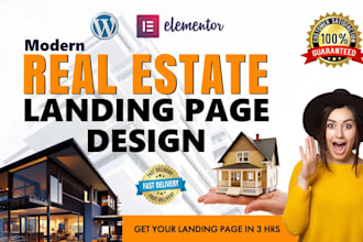 design professional real estate landing page and website
