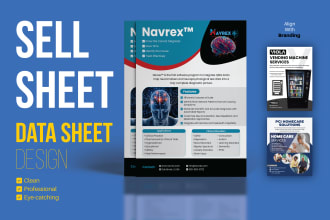 design eye catching sell sheet, product sheet or data sheet