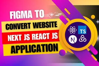 convert figma to react js, next js website with tailwind css