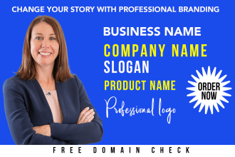 brainstorm catchy business name, tagline, brand logo and website