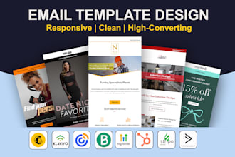 design mailchimp email template newsletter for campaign, automation