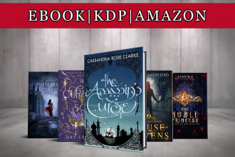 design book cover, kdp book cover, ebook cover within just 4hrs