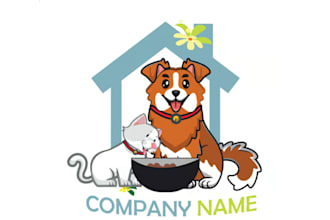 a distinctive, modern cat logo that is protected by copyright for your business