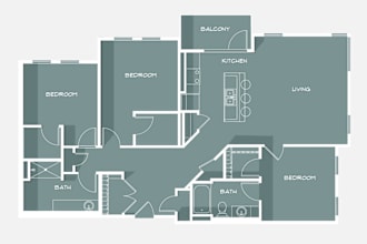 redraw and illustrate floor plan for real estate agents