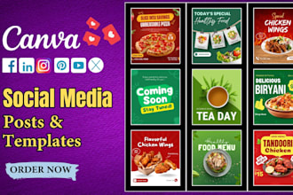 design social media, logo, flyer, instagram post, anything in canva graphic