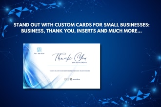 design eye catching business thank you insert card for small businesses