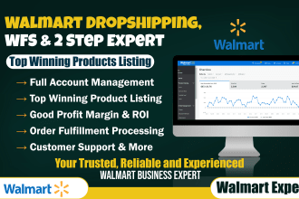 be your walmart 2 step dropshipping virtual assistant VA