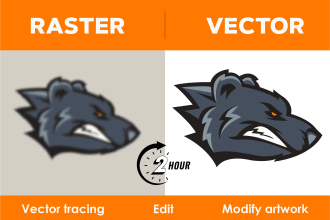 do vector tracing, redraw logo, image to vector in svg, ai, eps, pdf