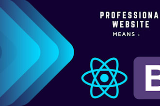 develop responsive front end react bootstrap website