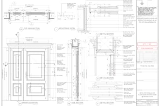 do joinery shop drawing, millwork drawing