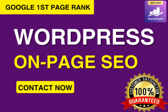 do wordpress onpage SEO with rank math for google ranking