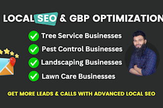 best local SEO for tree service, pest control, landscaping, lawn care businesses