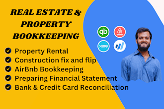 do real estate bookkeeping, property and airbnb using quickbooks, xero